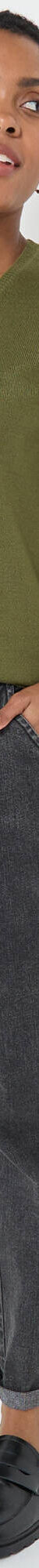 Pull col rond uni, manches longues, toucher doux (kaki) Pull col rond uni, manches longues, toucher doux (kaki)